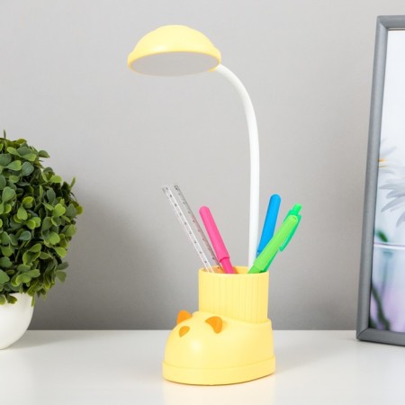 Table lamp "Boat Cat" LED 3 modes 3W USB Organizer yellow 8x11x31 cm Risalux-5