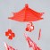 Wind music plastic "Winged hearts" 4 tubes 78 cm