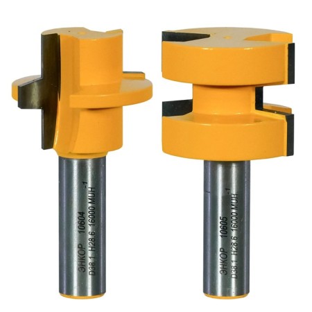 Set of milling pas-ship Encor 10603, wooden box, D = 12 mm, 38.1 x 28.6 mm, 2 pcs.