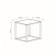 Tumbling table 1, 400x400x400, white muar/oak sonom