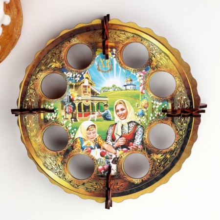 Easter stand for 8 eggs "Home lunch", 19.5 × 19.5 cm-1