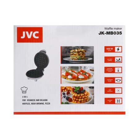 JVC JK-MB035, Electric Wafer, 400 W, D = 12 cm, anti-stick coating, white-11