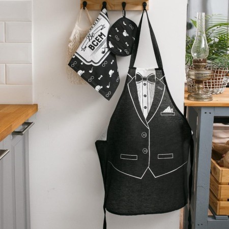 Apron Dilyana "Gentlemen", 60 × 70 cm, cotton 100 %, mobble-7