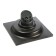 Zein gap, 100x100 mm, vertical, d = 32 mm, stainless steel, gray