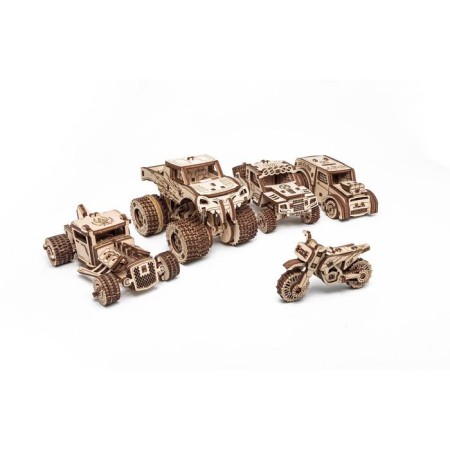 Model Models from wood 3D "Set of machines" 5 in 1-1