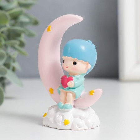 Souvenir Polystone "Baby for a month with a heart" 7.5x6 cm-3