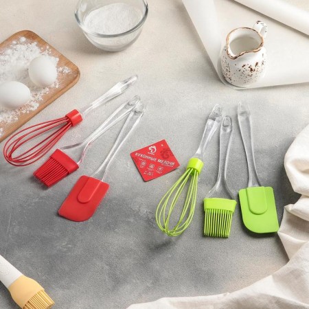 Set for baking the share "ice", 3 objects: a blade 23.5 cm, a brush 20.5 cm, a corolla 25 cm, color mix-1