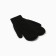 Women's mittens minku, black color, 22 cm