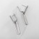 Earrings with rhinestones Xuping Clutch, white color in silver