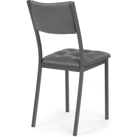 STULL OF THE MALLICAR CARCAS METAL/ECOKOZHA, graphite/gray 39x51x84 cm-3