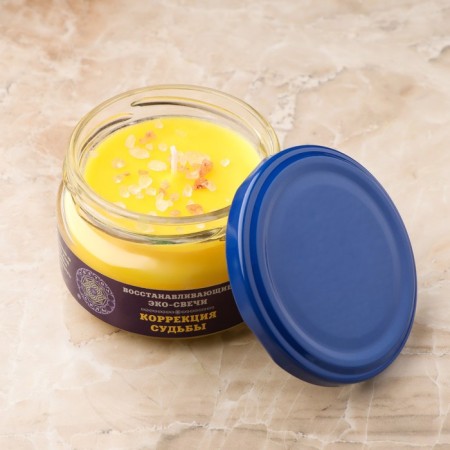 Eco-light magical "Correction of fate" from natural wax, 7x5 cm-1
