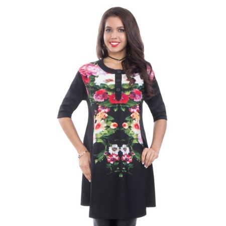 Women's tunic, size 46, black color-1