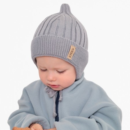 Children's hat minku rr 42-44, gray color-2