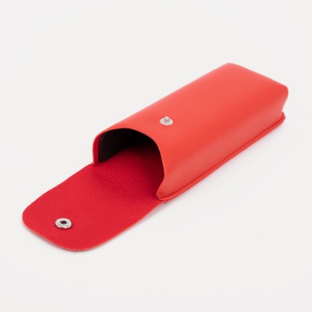 Case for glasses on the button, the color is red-2
