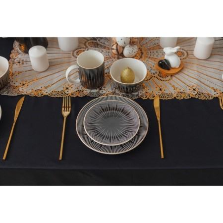 Ceramic dessert plate "Flying", D = 20.5 cm, black color-3