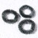 Decor "New Year's Wreath", set of 3 pcs., Size 1 pc. -6.5 cm, dark green color