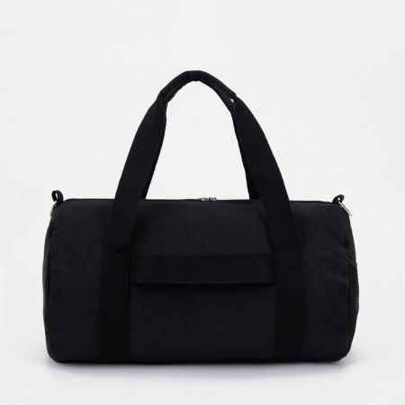 Sports bag with lightning, external pocket, suitcase holder, black color-1
