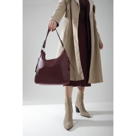 Bag-hoba, lightning department, 3 outer pockets, burgundy color-3