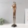 Polystone souvenir with the clock "Dog butler" 12.5x10.5x67 cm