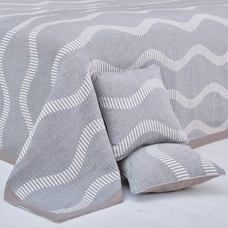 Pillowcase decorative Ethel "waves" color gray 40x40 cm, 100% cotton-2