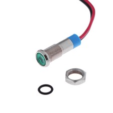 LED, 12 V, 7.8 × 16.5 mm, landing d = 6 mm, green