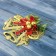 Jewelry decoration "double bell with balls and ribbon" 12.3x9.5 cm, mix