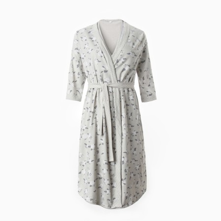 Women's kit for pregnant women (shirt/robe), gray color, size 48-4