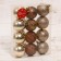 Set of balls plastic D-6 cm, 12 pcs "Classic Assorted net" Brown gold