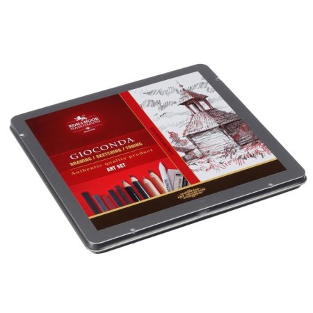 Artistic set KOH-I-NOOR GIOCONDA 8899, 24 subjects, in a metal pencil case-1