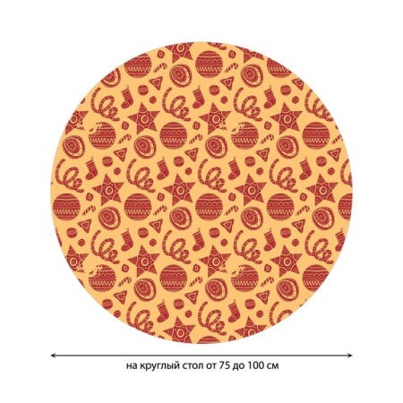Tables on the table "Folk jewelry", round, oxford, elastic band, size 120x120 cm, diameter 75-100 cm-1