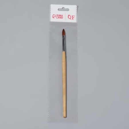 Brush for extensions and design of nails, petal, 19.5 cm, beige color-4