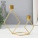 Summary Metal for 2 candles "Geometry. Romb" gold d = 2.3 cm 7.8x18x19 cm