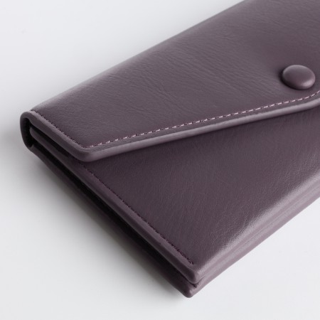 Women's wallet on the button, purple color-2
