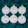 Set of balls plastic D-6 cm, 6 pcs "Magic Patterns" white