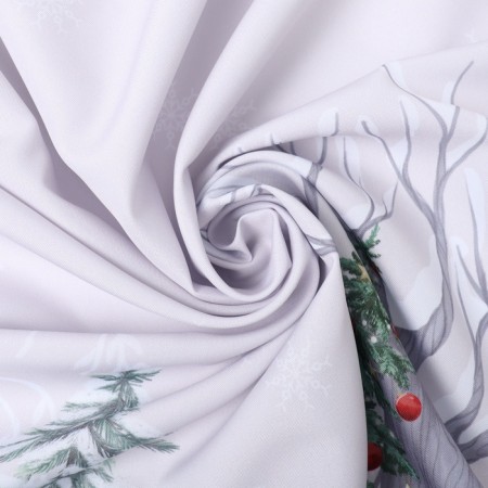 A set of curtains d/kitchen with the sequence "New Year's miracle" 145x180 +/- 5cm-2 pcs., Gabardin-5
