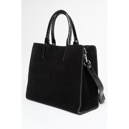 Bag Tout Women, Natural suede, Ludor Black, 33x10x27 cm-3