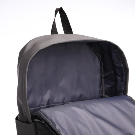 Young backpack from textiles on lightning, waterproof, 4 pockets, color gray color-6
