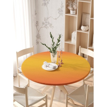 The tablecloth “Orange transfusion”, round, oxford, elastic band, size 140x140 cm, diameter 105-120 cm-2