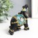 Souvenir Polystone "Elephant in Blue Popone with brushes and mirrors" h = 10; 8; 7; 6; 5.2; 4.9; 4.5 cm