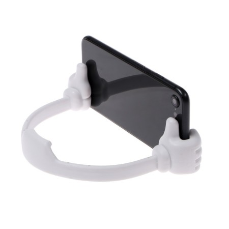 Luazon phone stand, in the form of hands, adjustable width, white-3
