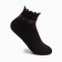 Women's terry socks "hearts", black color, size 23-25