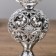 Climber Plastic, glass for 1 candle "openwork ball" glass on the leg silver 15x6x6 cm