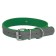 The paw collar with a reflective strip, 59 x 3 cm, artificial leather, green