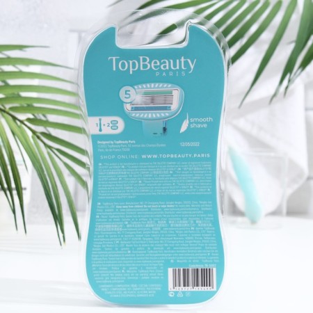 Women's razor Topbeauty Paris 1 razor + 2 replaceable cassettes (compatible with Venus)-1