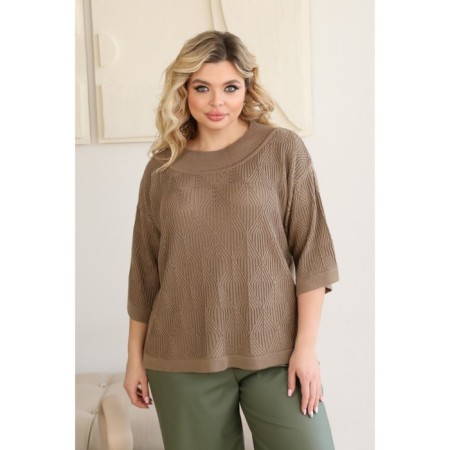 Women's jumper Wisell, size 54, brown color