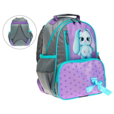 School backpack, 37 x 26 x 13 cm, ergonomic back, calligrata orth "Bunny"-5