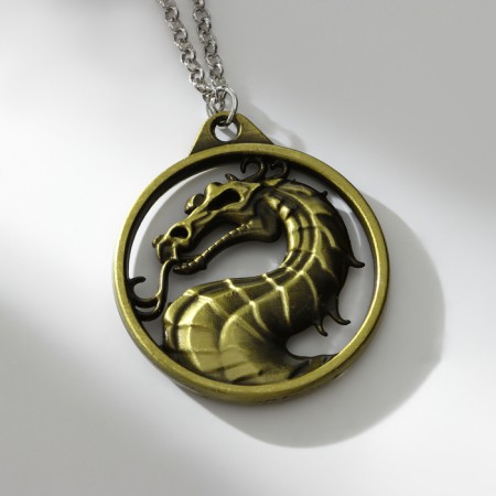 Japan's pendant Fire -breathing dragon, color black gold, 56 cm-3