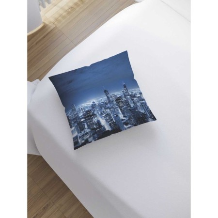 Decorative pillowcase "Night City", on a zipper, size 45x45 cm-1