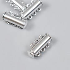 Flasp Magnetic Three -row Metal Silver 0.6x2.1 cm