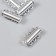 Flasp Magnetic Three -row Metal Silver 0.6x2.1 cm